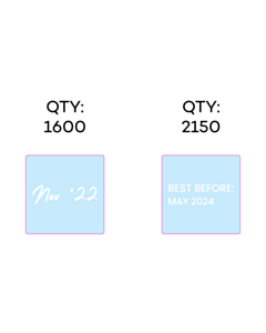 20x20mm Natureflex Labels - 2 Sorts