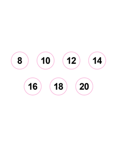 20mm Diameter Size Labels 