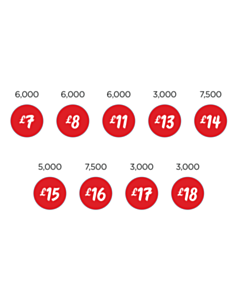 25mm Price Labels - 9 Sorts