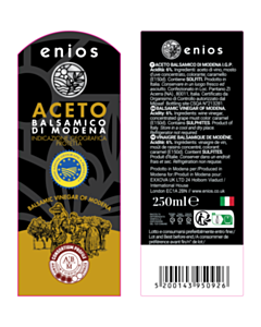 Aceto Balsamico Di Modena Front & Back Labels