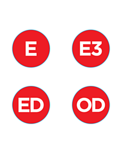 20mm Diameter Labels - 4 Sorts