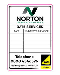 Norton Group Date Serviced Labels