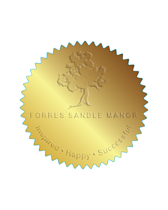 45mm Forres Sandle Manor School Embossed Label 