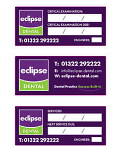 70x30mm Eclipse Dental Equipment, Critical & Service Labels 