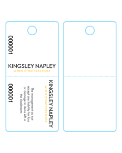Kingsley Napley Cloakroom Tags 