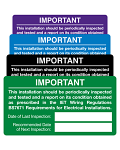 Periodic Inspection Labels 95x50mm