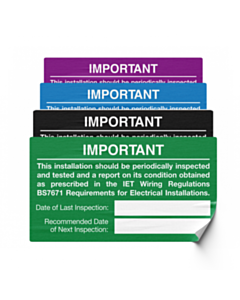 Periodic Inspection Labels 95x50mm