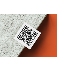 QR Code Labels Vinyl 75x75mm