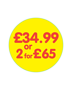40mm Diameter Price Labels - £34.99 or 2 for £65