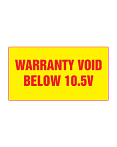 75x40mm 10.5v Warranty Labels 