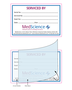 90x58mm Med Science Serviced by Labels