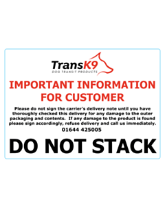 148x210mm Do Not Stack Labels - New Design