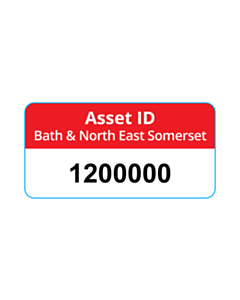 50x25mm Bath & Northeast Somerset Asset Labels