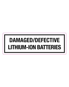 150x50mm Defective Battery Labels