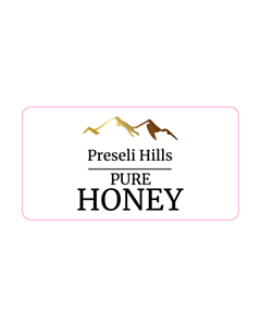 63x33mm Preseli Hills Pure Honey Label 