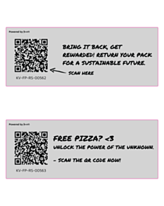 130x50mm QR Code Reward Labels