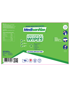 BT150QF Medisanitize 2L 150 Wipes Labels