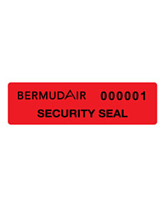 124x35mm Bermudair Red Security Seal