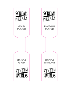 61x13mm Scream Pretty Jewellery Tags - 2 Sorts