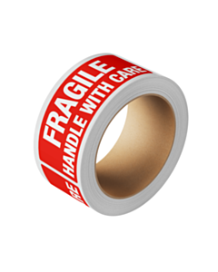 Red Fragile Handle with Care Labels 150x50mm