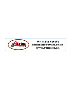 120x25mm B9 Fire Contact Label