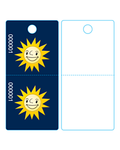 125x60mm Sun Cloakroom Tags