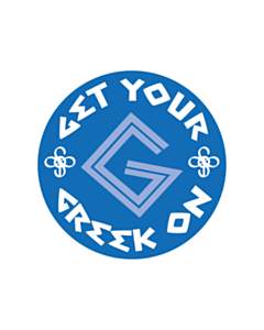 50mm Diameter Get Your Greek on Labels