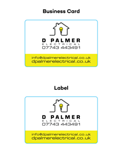 85x55mm Dane Palmer Electrical Contact Labels