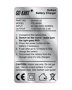 70x40mm Battery Charger Labels