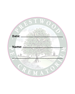 50mm Dia Prestwood Name & Date Label