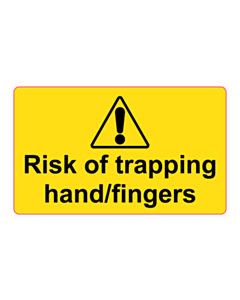 100x60mm Risk of Trapping Label