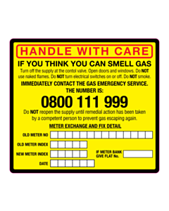 100x90mm Dragon RS Gas Label