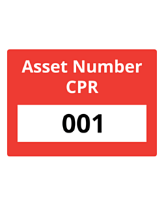 140x100mm Contract Plant Rental Asset Labels