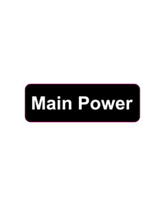 30x10mm Main Power Label - 702752