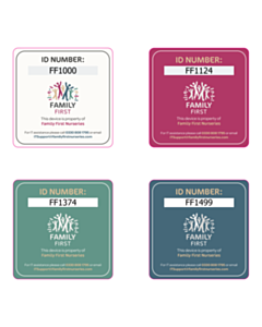 50x50mm Family First Nursey Asset Labels