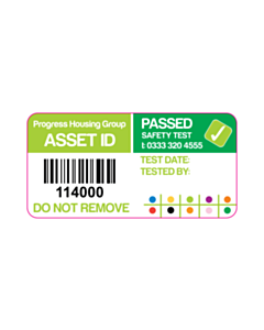 50x25mm Progress Group PAT Test Labels