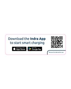 75x25mm SMAPRLB00002 Download the Indra App 