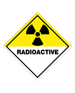 100x100mm Jacobs Radioactive Label