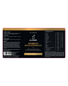 Alphemy Advanced Multi Vitamins Labels