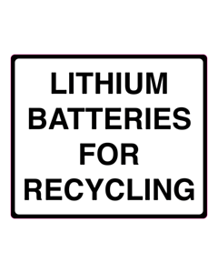 Lithium Batteries for Recycling Labels