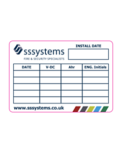 SS Systems Install Date Labels