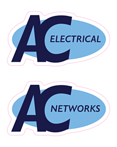 95x50mm AC Electrical / AC Network Die Cut Label