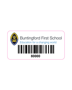 50x25mm Buntingford First School Tamper Labels
