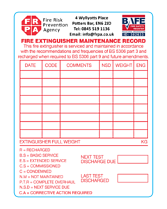 100x75mm Fire Extinguisher Labels (2023 Design) 