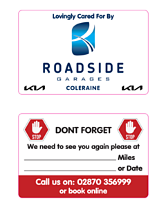 85x55mm Road Side Garage Mileage Labels