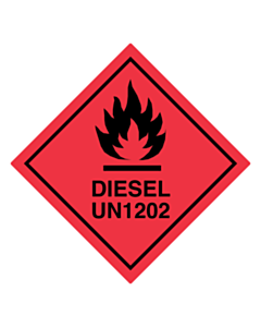 Diesel UN1202 Labels 100x100mm