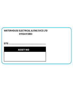 63x33mm Waterhouse Electrical Asset Labels