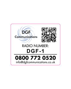 25x30mm DGF Communcations Asset Label