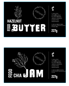 100x57mm Fego Jar Labels - 2 Sorts