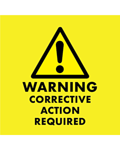 20x20mm Corrective Action Label 
